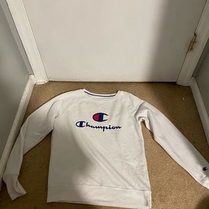 White Champion Crew Neck